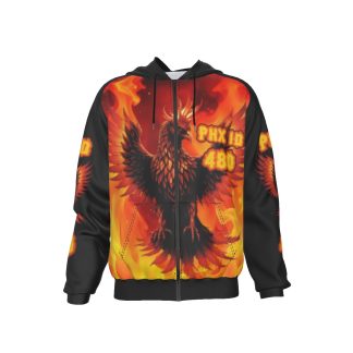 Phoenix Is Dope Blaze Heat Black Raglan Zip Up Hoodie