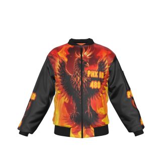 Phoenix Is Dope Blaze Heat Black Bomber Jacket