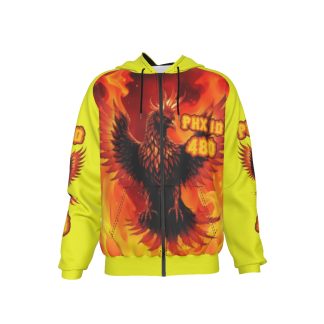 Phoenix Is Dope Blaze Heat Yellow Raglan Zip Up Hoodie