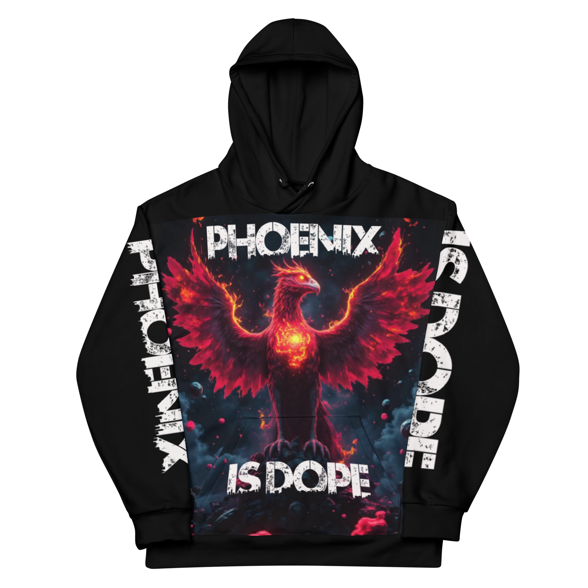 Phoenix Is Dope Cosmic Firebird Hoodie