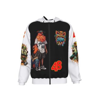 Phoenix Is Dope Black and White Homie Zip Up Hoodie