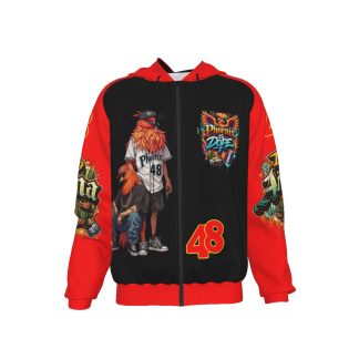 Phoenix Is Dope Black and Red Homie Zip Up Hoodie